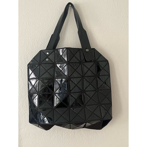 Pleats Please Issey Miyake Black Triangle Panel Tote Bag - Picture 2 of 11